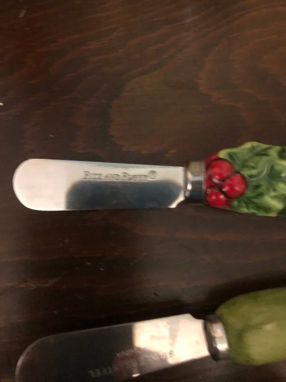 3 Stainless Steel Cheese Spreaders (1 Fitz & Floyd)